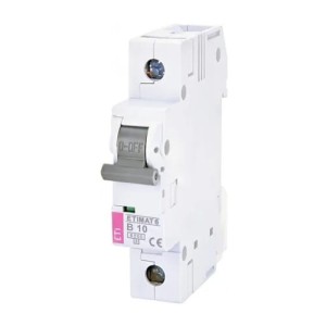 Interruptor automático B 10A 1P 6kA ETIMAT6 002111514 ETI