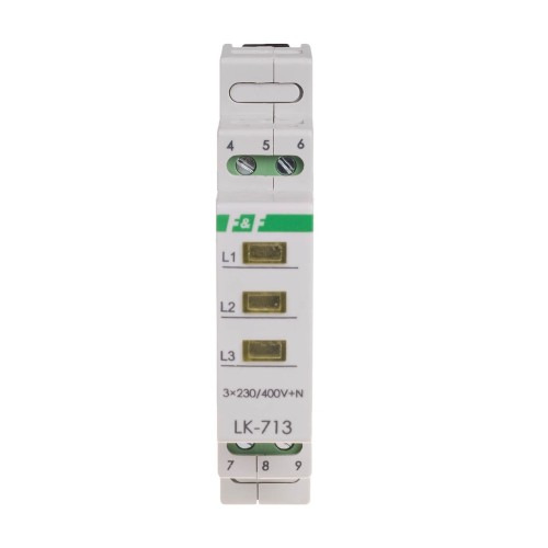 Luz indicadora de control 3×230 V+N 3xLED 3 colores LK-713 K F&F FILIPOWSKI GPV-401-82