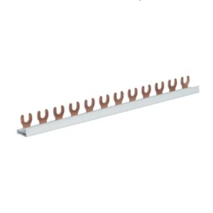 Barra de conexión 1-polo 12 módulos 10mm², KDN163A tipo horquilla Hager