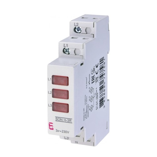 Lámpara de señalización triple SON H-3R indicador de presencia de tensión 002471552 ETI GPV-401-117