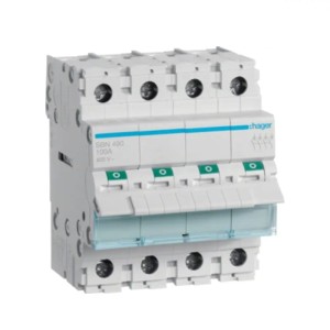 Seccionador 3 fases 4P 100A 400V AC SBN490 HAGER