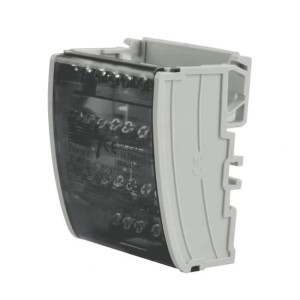 Bloque de distribución 4 polos 100A 500V 7 terminales TH35 E.4076 PAWBOL