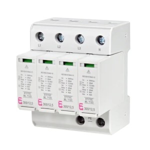 Limitador de sobretensiones Tipo 1+2+3 (B+C+D) 4P 20kA 1,5kV ETITEC ML T123 300/125 4+0 002440667 ETI