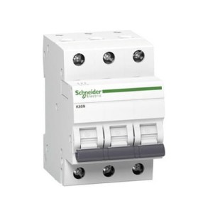 Interruptor automático de sobrecorriente B 25A 3P 6kA K60N-B25-3 Acti9 A9K01325 SCHNEIDER ELECTRIC