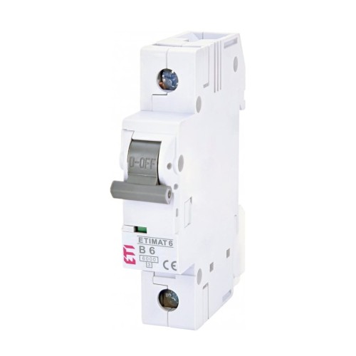 Interruptor automático B 6A 1P 6kA ETIMAT6 002111512 ETI GPV-401-160