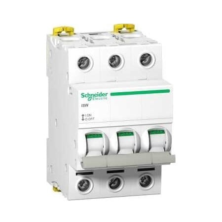 Seccionador de aislamiento trifásico 3P 40A 400V AC iSW-40-3 Acti9 A9S65340 SCHNEIDER ELECTRIC GPV-401-161