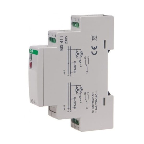Relé biestable on/off para carril DIN BIS-411 F&F FILIPOWSKI GPV-401-169