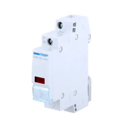 Lámpara de señalización LED roja 230VAC SVN122 HAGER GPV-401-183