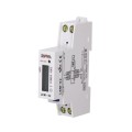 Contador de energía eléctrica monofásico LCD 50 A 1-MOD TIPO: LEM-02 ZAMEL GPV-401-184 (3)