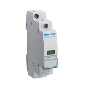 Piloto indicador LED verde 230VAC SVN121 HAGER