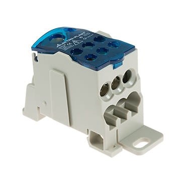 ELEKTRO-PLAST Bloque de distribución unipolar 125A TH35 azul UKK-125 GPV-401-214