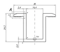 Pinza intermedia H24 aluminio 6060 orificio M8 pintado PV-04-15 (3)