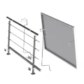 Kit de montaje fotovoltaico para barandilla de balcón modelo Balus 1 GPV-200-01