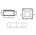 Tapón para perfiles de montaje 40x40 - gris plano tipo 3 GPV-19-04 (2)