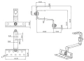 Gancho de techo Vario Clase 5-6-5 - 3x Ajustable Acero inoxidable 1.4016 - 120 mm - Reforzado PV-08-34 (2)