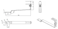 Gancho de techo ajustable para tejados inclinados 306mm - Acero inoxidable (Azulejo de castor) PV-08-20 (2)