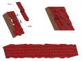 Gancho de techo ajustable para tejados inclinados 306mm - Acero inoxidable (Azulejo de castor) PV-08-20 (3)