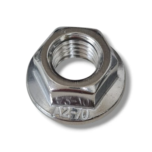 Tuerca hexagonal con brida M10 con serraciones DIN 6923 PV-13-02