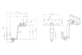 Gancho de techo Vario clase 5-5-5 - 3x ajustable acero inoxidable 1.4016 - 120 mm PV-08-38 (2)
