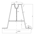 Puente trapezoidal 33cm H-100 de EPDM para tejados de chapa trapezoidal PV-02-05 (2)