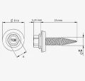 Tornillo para chapa 6,0X25 inoxidable (Bimetálico) GPV-14-01 (3)