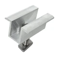 Abrazadera central H25 L50 sin tratar, con tornillo M8x20 y inserto para paneles de 30 mm PV-04-16
