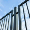 Poste de valla 80x80x2 mm, longitud 2,4 m, gris antracita GPV-700-73 (4)