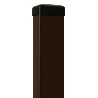 Poste de valla 60x40x1,2 mm, longitud 2,4 m, marrón