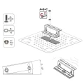 Placa de fijación para cubierta de tejado 375x375mm CWL PV-27-02 (4)