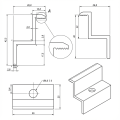 [RDY] Grapa final H40 L50 aluminio lacado negro para módulos fotovoltaicos PV-03-79 (2)