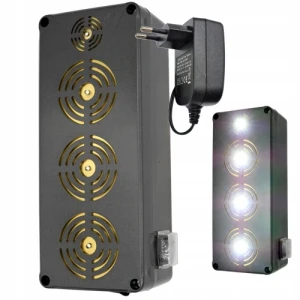 Viano King-LED OD16 Repelente ultrasónico de roedores, martas, ratones y ratas