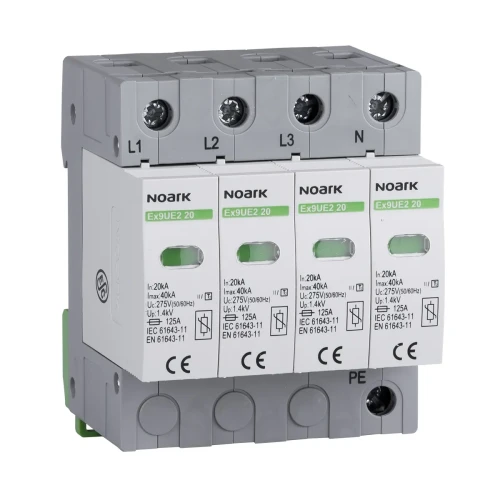 Descargador de sobretensiones, tipo II, 275 V CA, 20 kA, inserto reemplazable, 4 polos PV-200-103357
