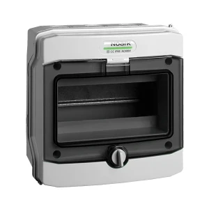 Caja de instalación de plástico, superficie, IP65, 1 fila, 8 módulos