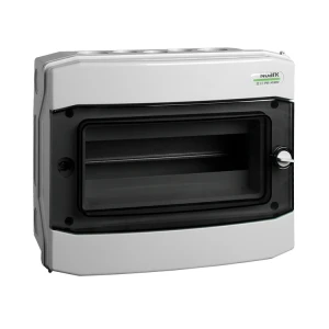 Caja de instalación de superficie de plástico IP65, 1 fila, 12 módulos