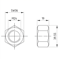 Tuerca hexagonal M24 DIN 934 A2-70 000-054 (2)