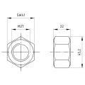 Tuerca hexagonal M27 DIN 934 A2-70 000-056 (2)