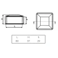 Tapa remate capuchón para poste de valla 80x80 grafito 000-131 (2)