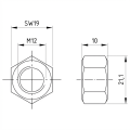 Tuerca hexagonal M12 DIN 934 A4-80 000-067 (2)