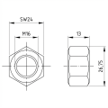 Tuerca hexagonal M16 DIN 934 A4-80 000-073 (3)