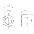 Tuerca hexagonal M20 DIN 934 A4-80 000-074 (3)