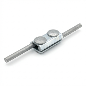Conector pasante de 2 agujeros individual galvanizado