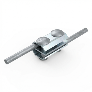 Conector pasante de 2 orificios doble galvanizado