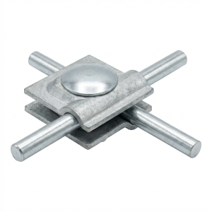 Conector universal DIN doble galvanizado
