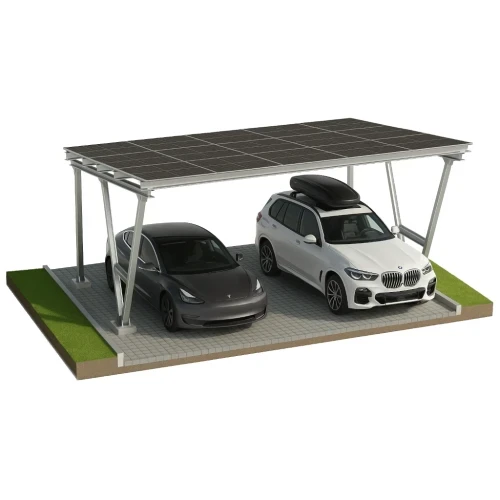 Cobertizo fotovoltaico VICA para 2 vehículos SOLO Carport GPV-105-02 (1)