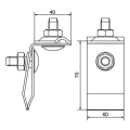Soporte universal para reborde acero galvanizado galvánicamente 000-157 (2)