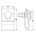 Soporte para reborde acero galvanizado galvánicamente 000-158 (2)
