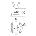 Poste bajo para alambre con base de plástico h=20mm acero inoxidable resistente a ácidos 000-149 (2)