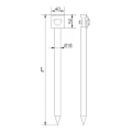 Anclaje de impacto con bloqueo l=35cm acero galvanizado electrolíticamente 000-162 (2)