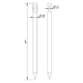 Anclaje de impacto individual l=35cm acero galvanizado electrolíticamente 000-164 (2)