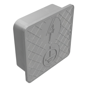 Caja de inspección mural de plástico 150x150x55 mm gris